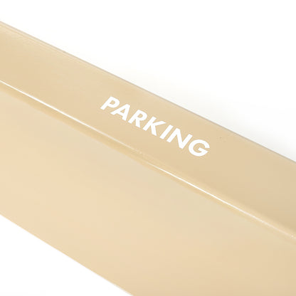 スチールカーストッパーtypeD (ベージュ)　車止め　タイヤ止め