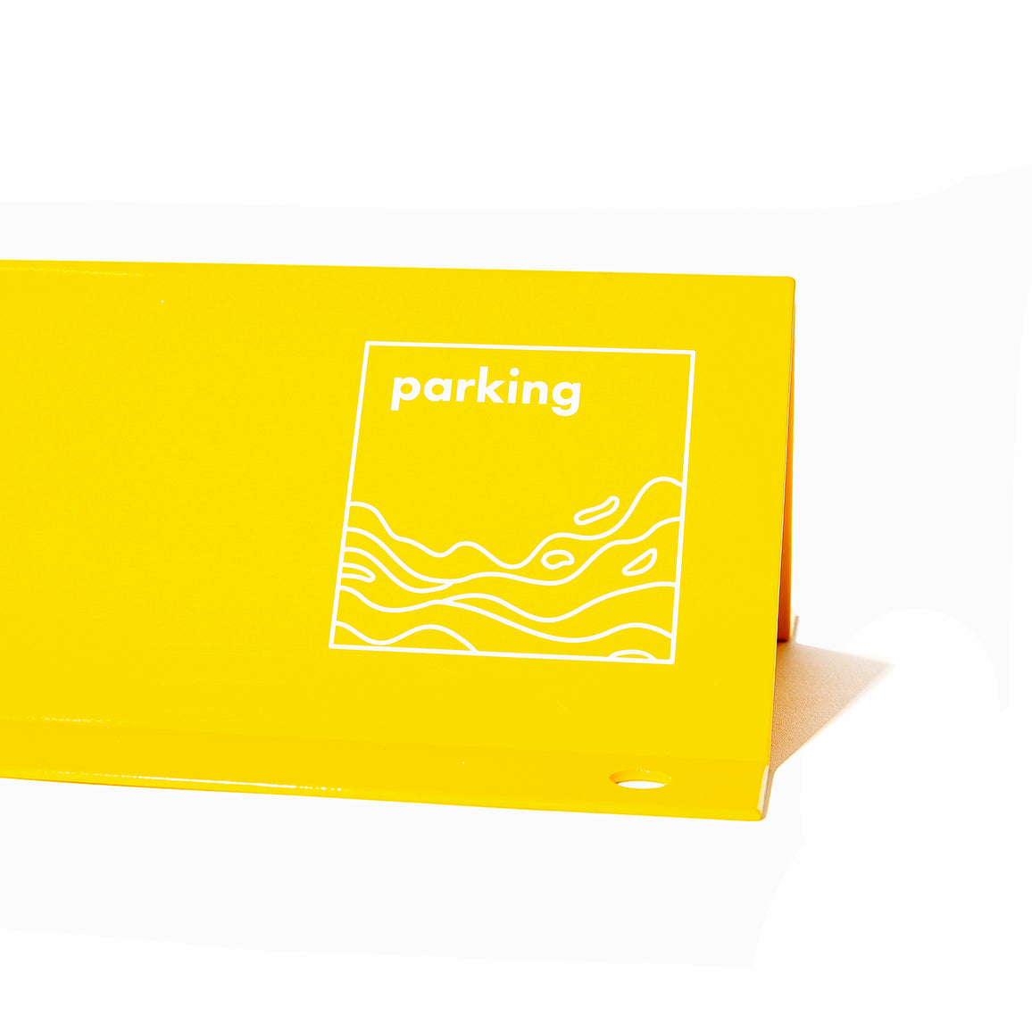 スチールカーストッパーtypeS (イエロー)　車止め　タイヤ止め