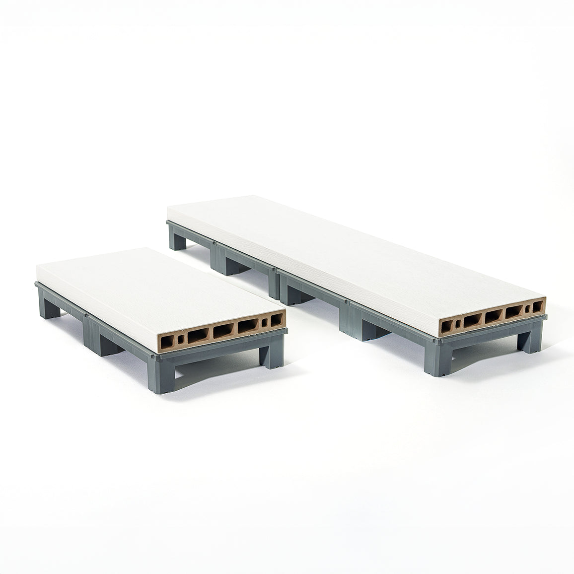 ベランデッキ (ホワイト) 　ベランダデッキ　ジョイント式デッキ　パネルデッキ