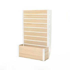 プランターフェンス (ベージュ×ホワイト) H1200～1800