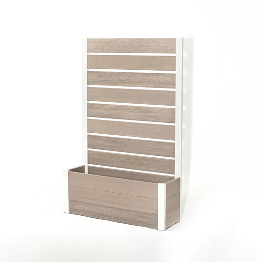 プランターフェンス (グレージュ×ホワイト)  　プランター　フェンス　ガーデニング　