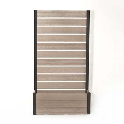 プランターフェンス (グレージュ×ブラック) 　プランター　フェンス　ガーデニング　