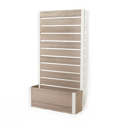 プランターフェンス (グレージュ×ホワイト)  　プランター　フェンス　ガーデニング　