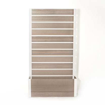 プランターフェンス (グレージュ×ホワイト)  　プランター　フェンス　ガーデニング　