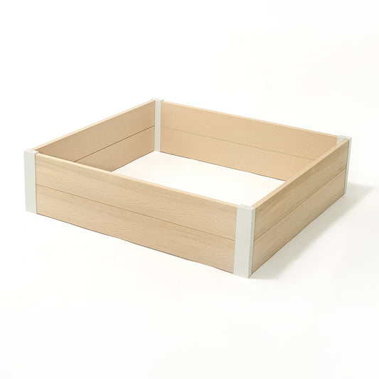 レイズドベッド(ベージュ×ホワイト)　家庭菜園　花壇　ガーデニング