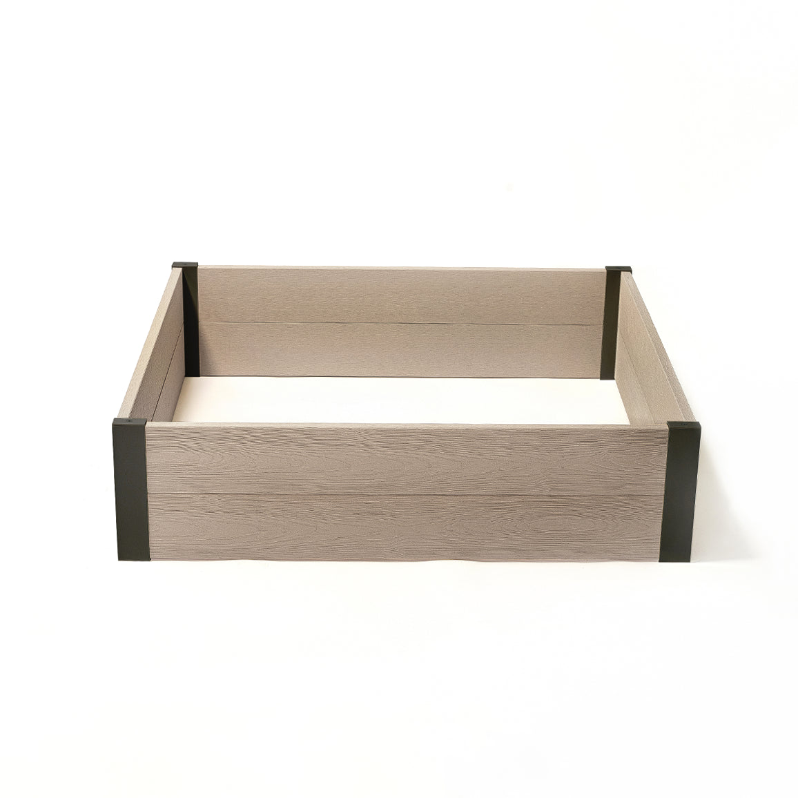 レイズドベッド (グレージュ×ブラック)　家庭菜園　花壇　ガーデニング