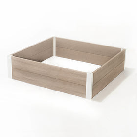 レイズドベッド (グレージュ×ホワイト)