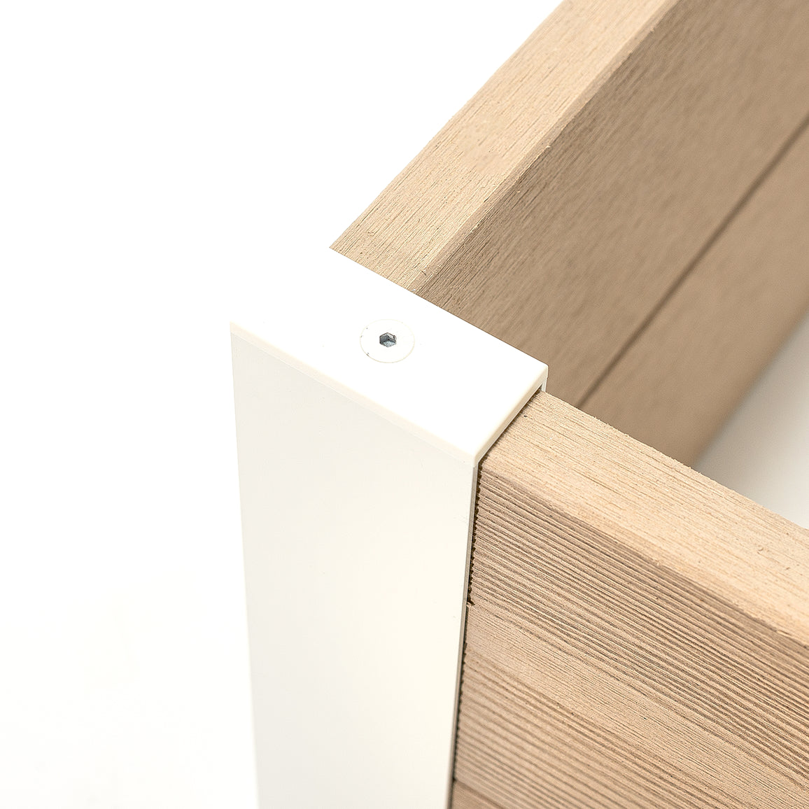 レイズドベッドグレージュ×ホワイト)　家庭菜園　花壇　ガーデニング