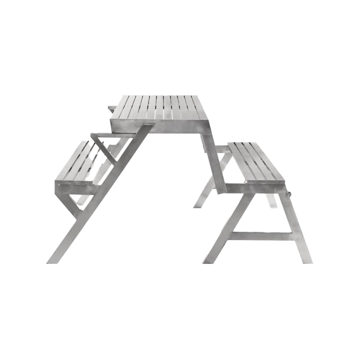 ステンレステーブルベンチ　テーブルベンチ　屋外テーブル