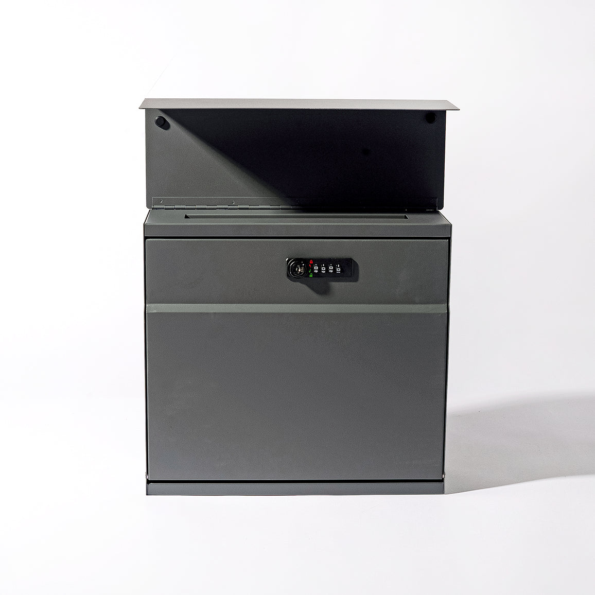 ダイヤルロックポスト(ダークグレー)　メールボックス　郵便受け