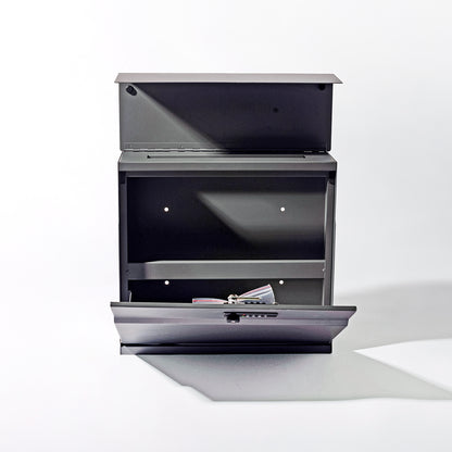 ダイヤルロックポスト(ダークグレー)　メールボックス　郵便受け