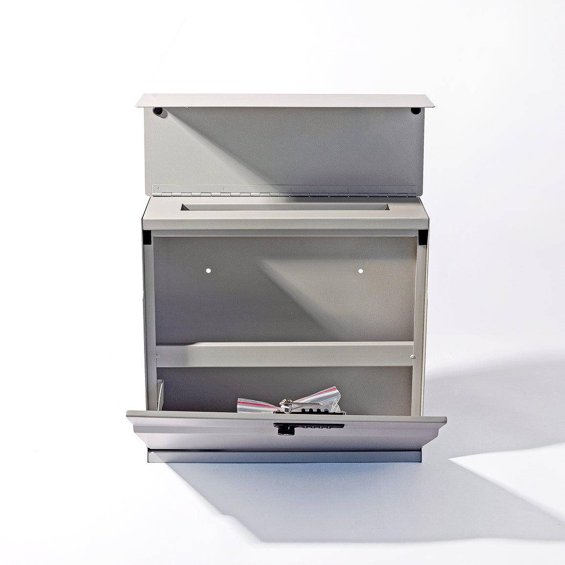 ダイヤルロックポスト (ライトグレー)　メールボックス　郵便受け