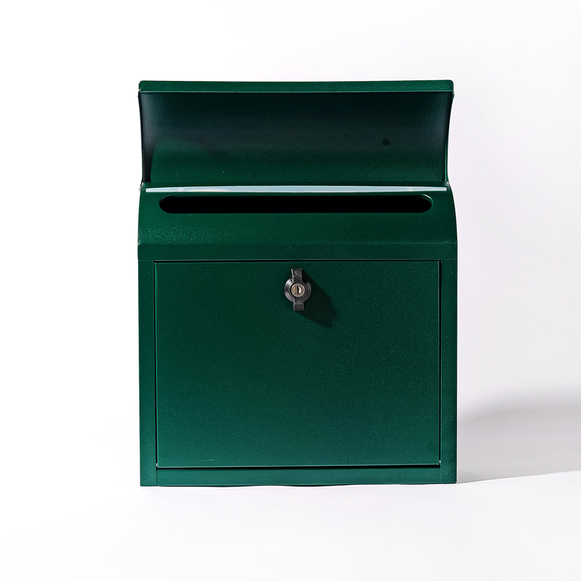 鍵付きポスト (グリーン)　メールボックス　郵便受け