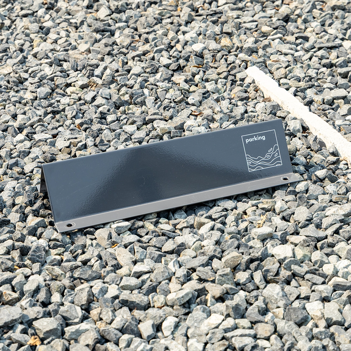 スチールカーストッパーtypeS (グレー)　車止め　タイヤ止め