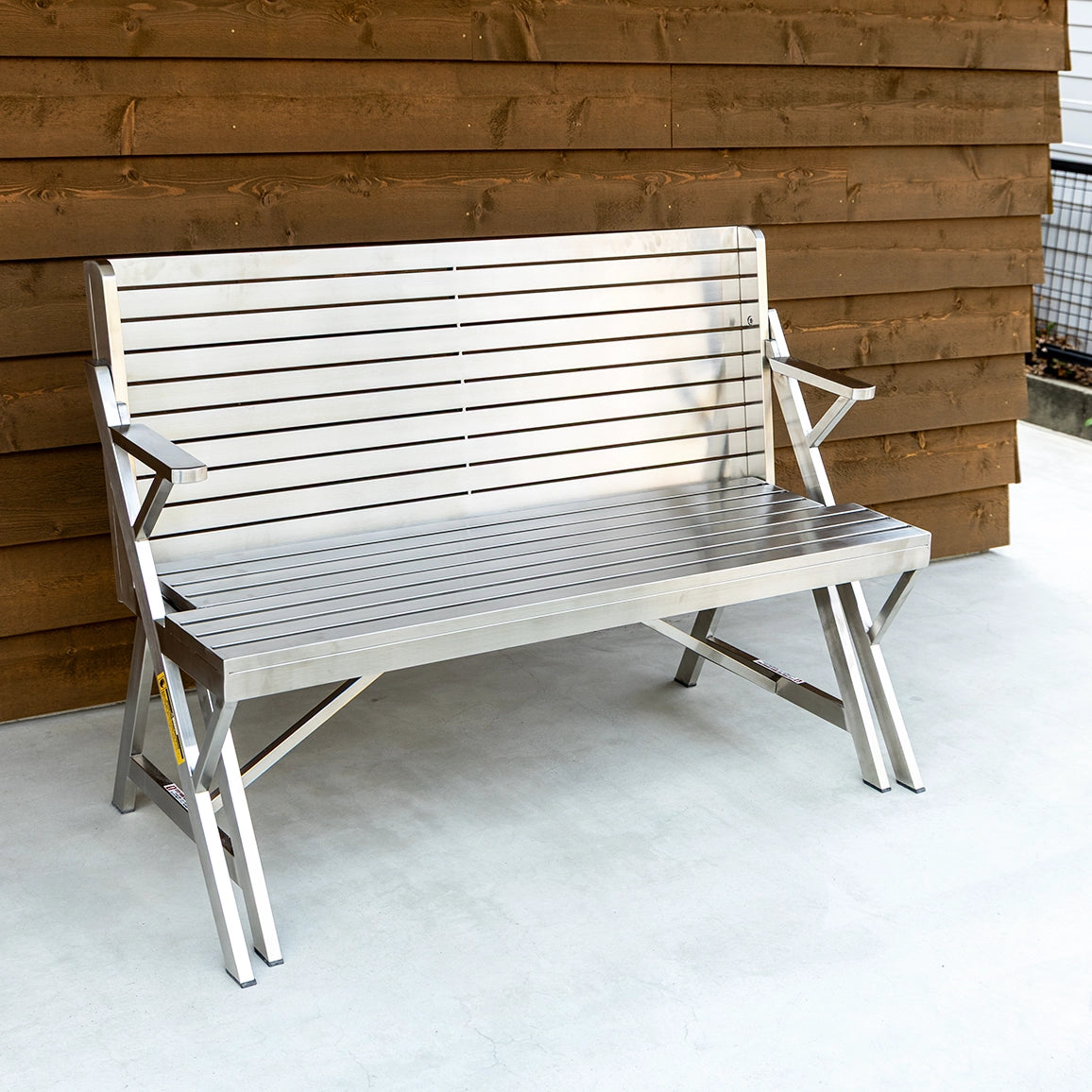 ステンレステーブルベンチ　テーブルベンチ　屋外テーブル