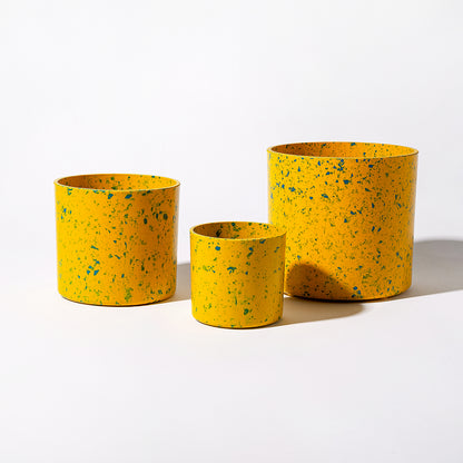 エコチップ円柱フラワーポット　植木鉢　鉢カバー