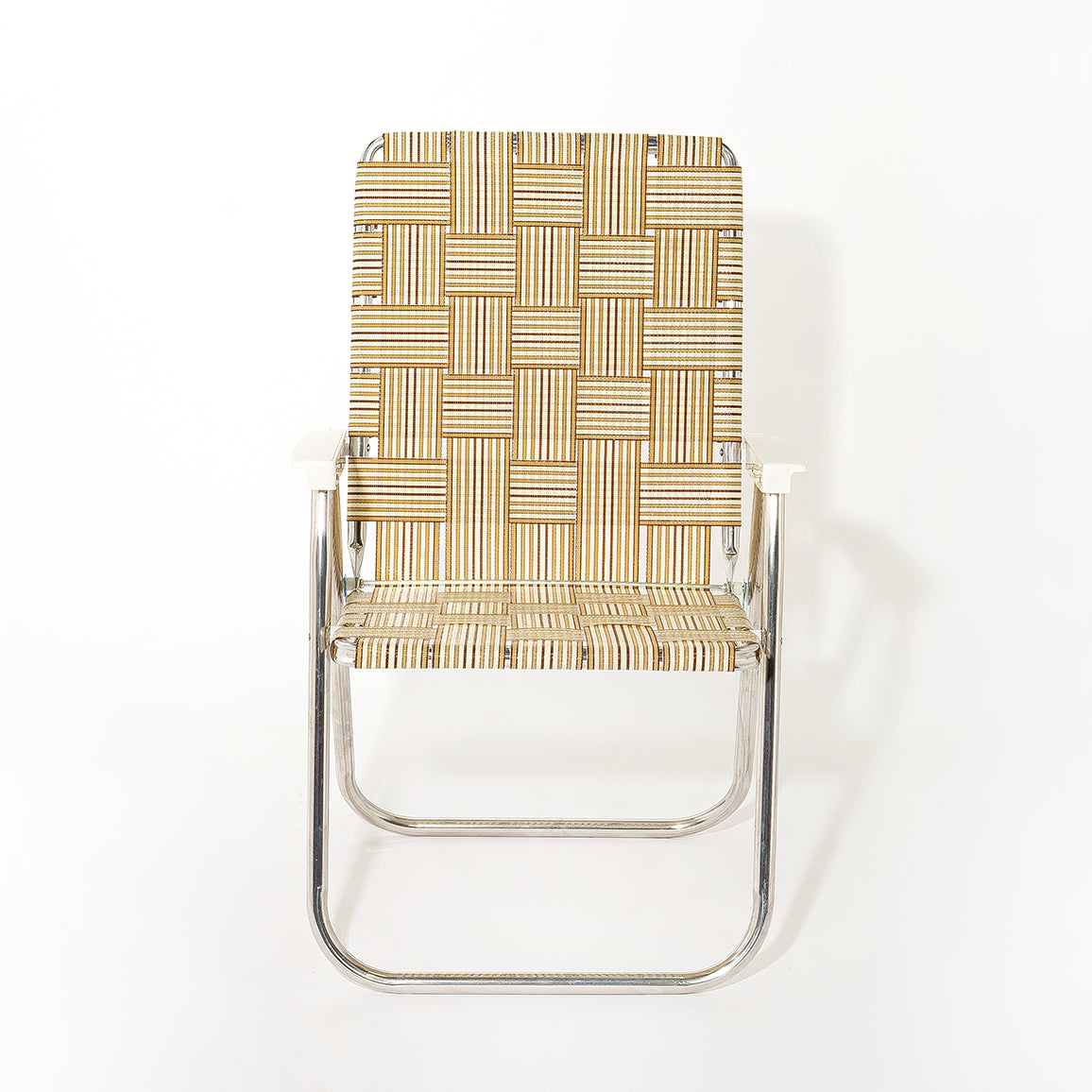 LAWN CHAIR CLASSIC (Tan Stripe)　アウトドアチェア　折り畳みチェア