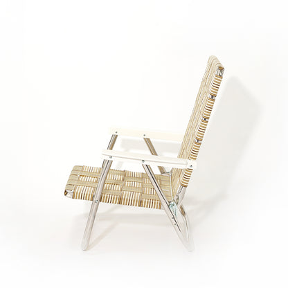 LAWN CHAIR BEACH (Tan Stripe)　アウトドアチェア　折り畳みチェア