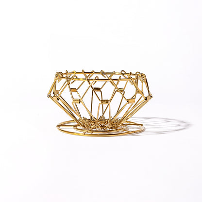 ポータブルコーヒードリッパー (ゴールド)　アウトドア　持ち運びドリッパー　コーヒーグッズ