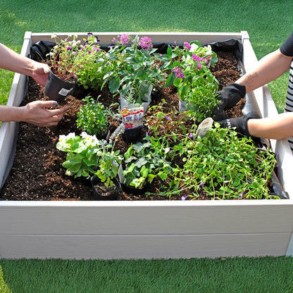 レイズドベッド (グレージュ×ブラック)