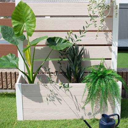 プランターフェンス (グレージュ×ホワイト) H1200～1800