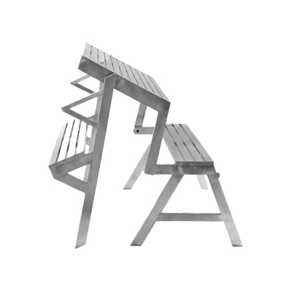 ステンレステーブルベンチ　テーブルベンチ　屋外テーブル