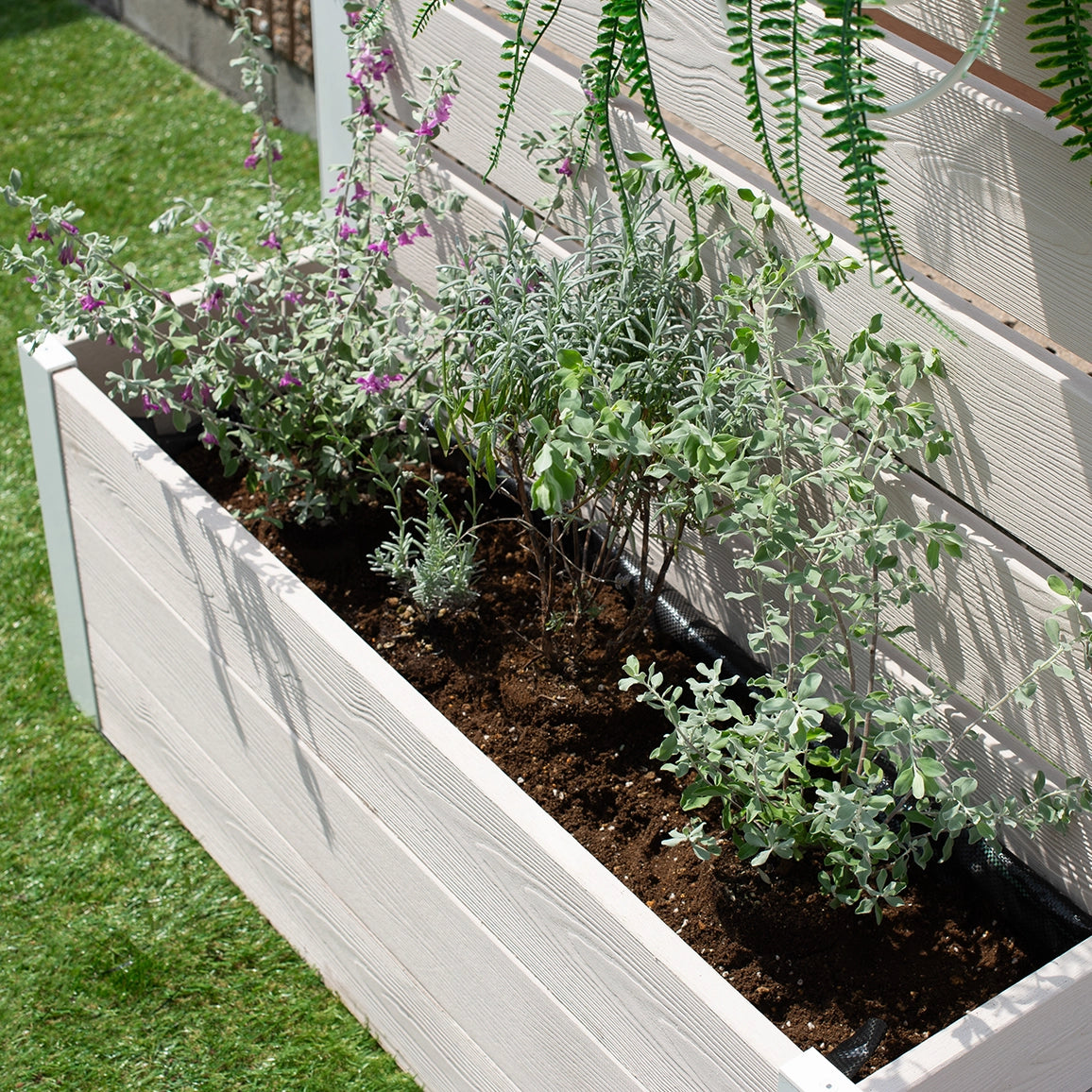 プランターフェンス (グレージュ×ブラック) H1200～1800