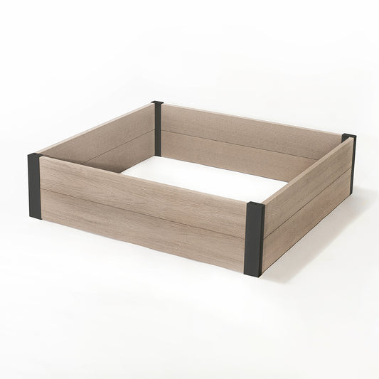 レイズドベッド (グレージュ×ブラック)　家庭菜園　花壇　ガーデニング